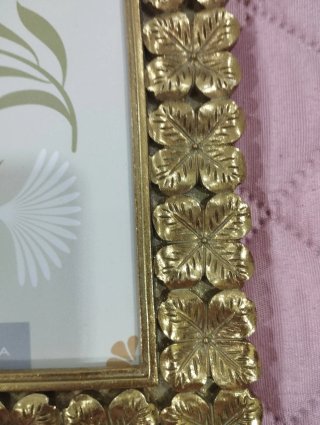 Porta-retrato Kasa Dourado Metal 21x16cm Novo