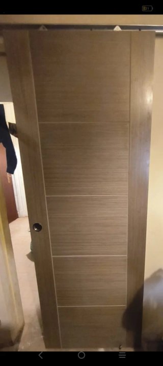 Puerta corredera madera maciza 72 cm ancho x 2'03