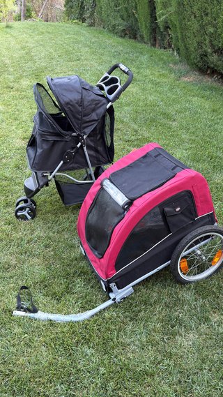 Remolque Trixie para Bicicleta M Rojo/Negro