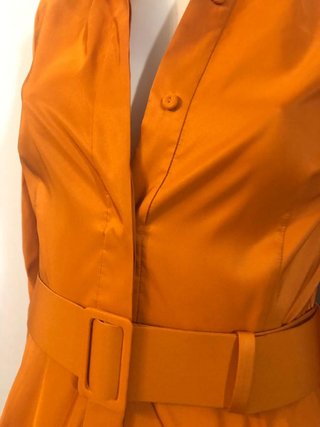 Vestido Camisero Carolina Herrera Naranja