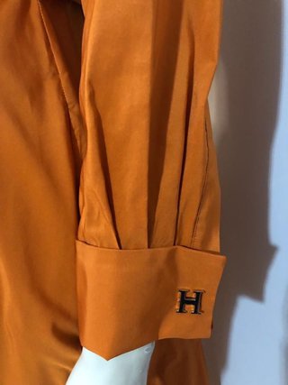 Vestido Camisero Carolina Herrera Naranja