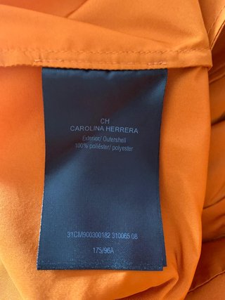 Vestido Camisero Carolina Herrera Naranja