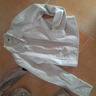 Chaqueta de piel blanca talla M