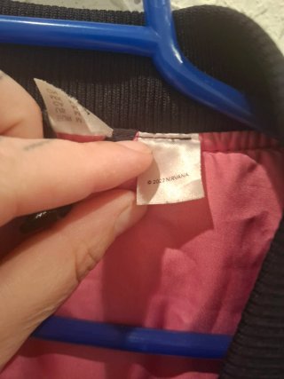 Bomber oversize Nirvana negro rosa talla única