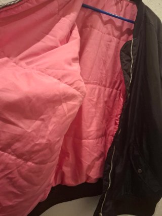 Bomber oversize Nirvana negro rosa talla única