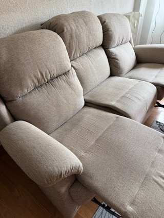 ¡URGE VENTA! Sofá 3 plazas beige tela