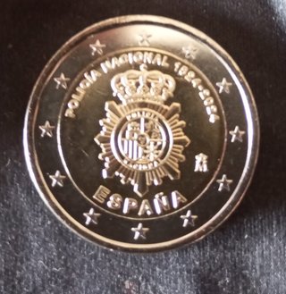 2 euros Policía Nacional 1824-2024