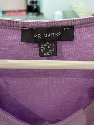Camiseta Primark Corta Lazo Morada XS