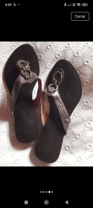 Sandalias de piel sintética
