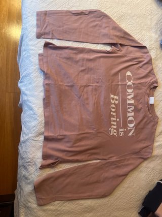 Camiseta rosa palo manga larga Common is Boring