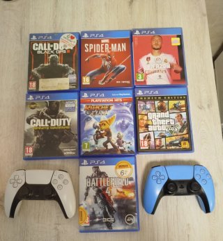 PS5 bianca + 7 giochi + 2 controller