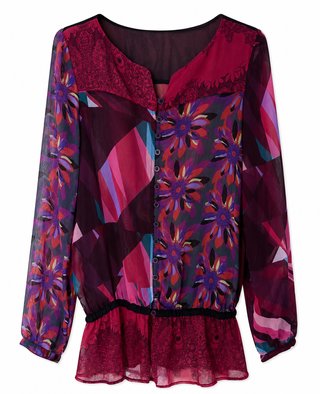 Blusa Desigual floral multicolor