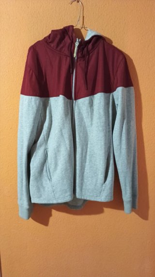 Sudadera Hollister Gris y Roja