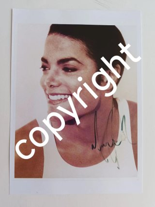 Quadro Michael Jackson con scan del vero autografo