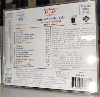 Lully: Grands Motets Vol. 1 CD Niquet