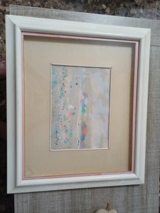 Cuadro paisaje pintado a mano