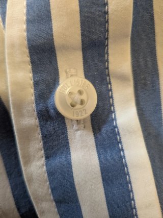 Camisa Hollister Rayas Azul y Blanca Talla S