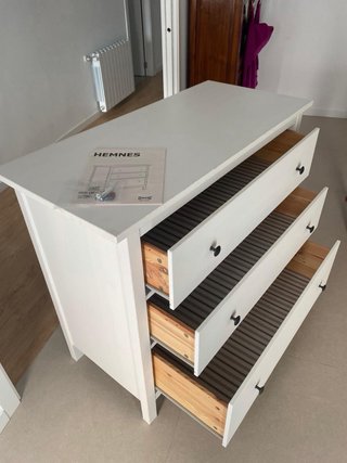 Cómoda Ikea Hemnes blanca 3 cajones