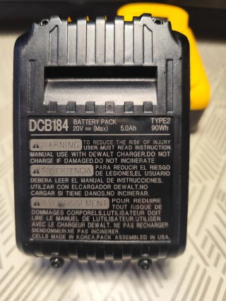 Batería Dewalt 18V XR 5.0Ah Li-Ion