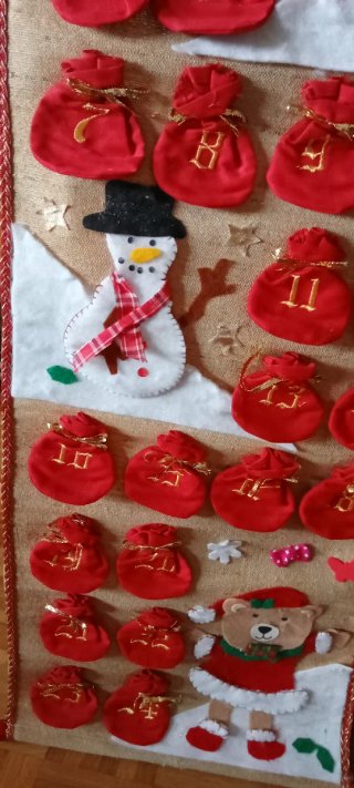 Calendario Adviento Enrollable Navideño