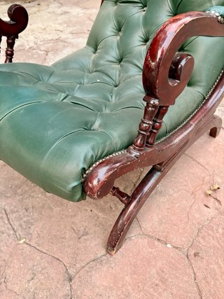 Sillón Vintage Piel Verde