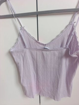 Top tirantes lencero Zara lavanda Talla L