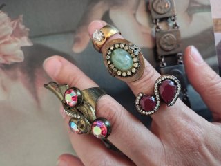 Set gioielli stile neo vittoriano vintage boho