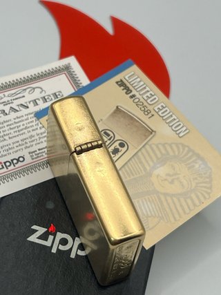 Zippo in ottone con geroglifici egizi Tutankhamon