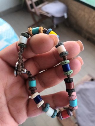 Bracciale pietre colorate e cuore