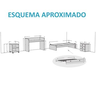 Muebles dormitorio infantil con cuna convertible