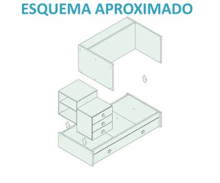 Muebles dormitorio infantil con cuna convertible