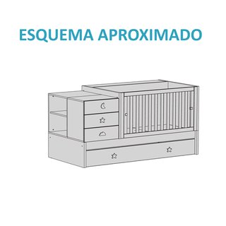 Muebles dormitorio infantil con cuna convertible