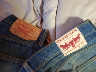 2 Vaqueros Hombre Azules
