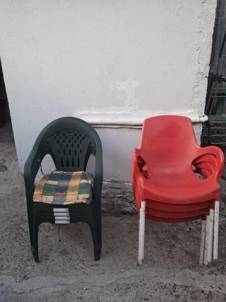 Sillas de terraza con cojín