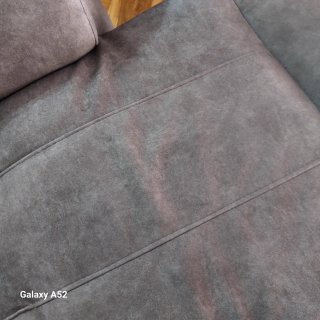 Sillón relax reclinable tela beige/marrón