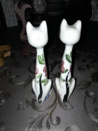 Pareja Gatitos Cerámica Decorativos