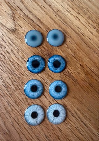 Ojos de cristal para Blythe - Tonos azules