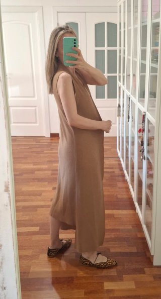 Chaleco largo Mango camel