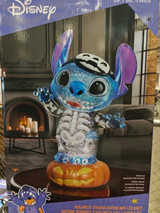 Linterna Halloween Disney Stitch Esqueleto Calabaz