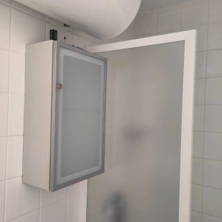Armario auxiliar baño cristal translúcido