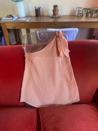 Missguided top mono spalla rosa albicocca.Taglia S