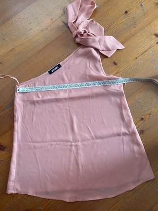 Missguided top mono spalla rosa albicocca.Taglia S
