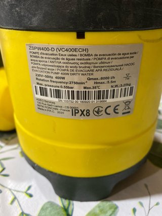 Bomba de agua sumergible