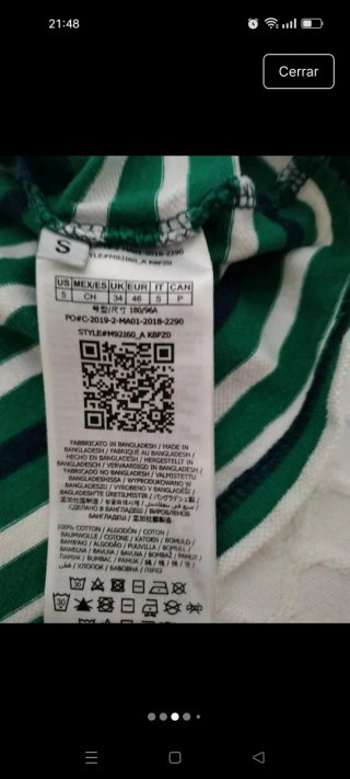 Camiseta Guess Rayas Verde y Blanca Chico
