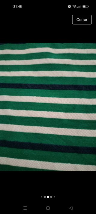 Camiseta Guess Rayas Verde y Blanca Chico