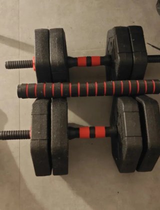 Banco musculación PASYOU 7 en 1 + Mancuernas 20kg