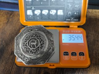 Polvera antigua plata 925 con ciervo