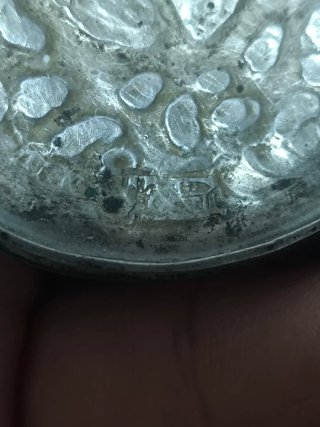 Polvera antigua plata 925 con ciervo