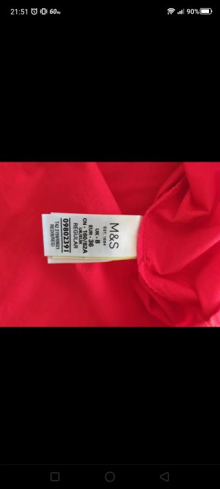 Vestido rojo estilo ancho