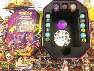 Lata Pokémon Gengar TCG Organizador Dados